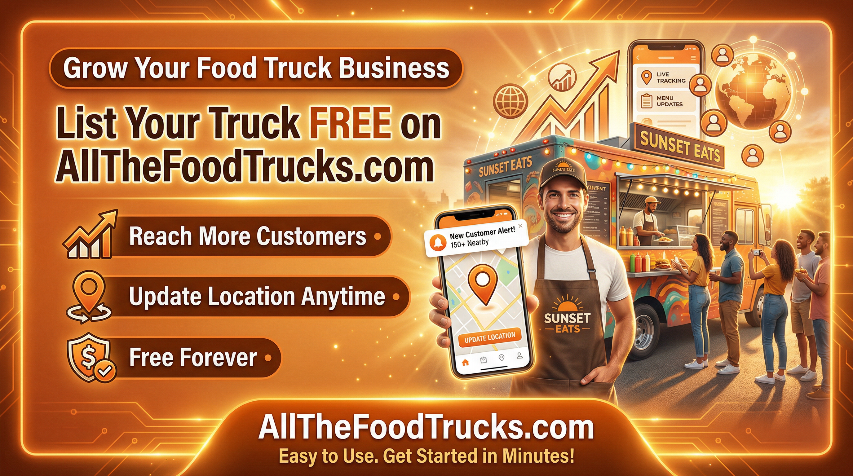 List your food truck on AllTheFoodTrucks.com